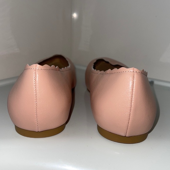 🌵Restricted by ModCloth Pink Scalloped Flats Rose sz 7 - Picture 3 of 3